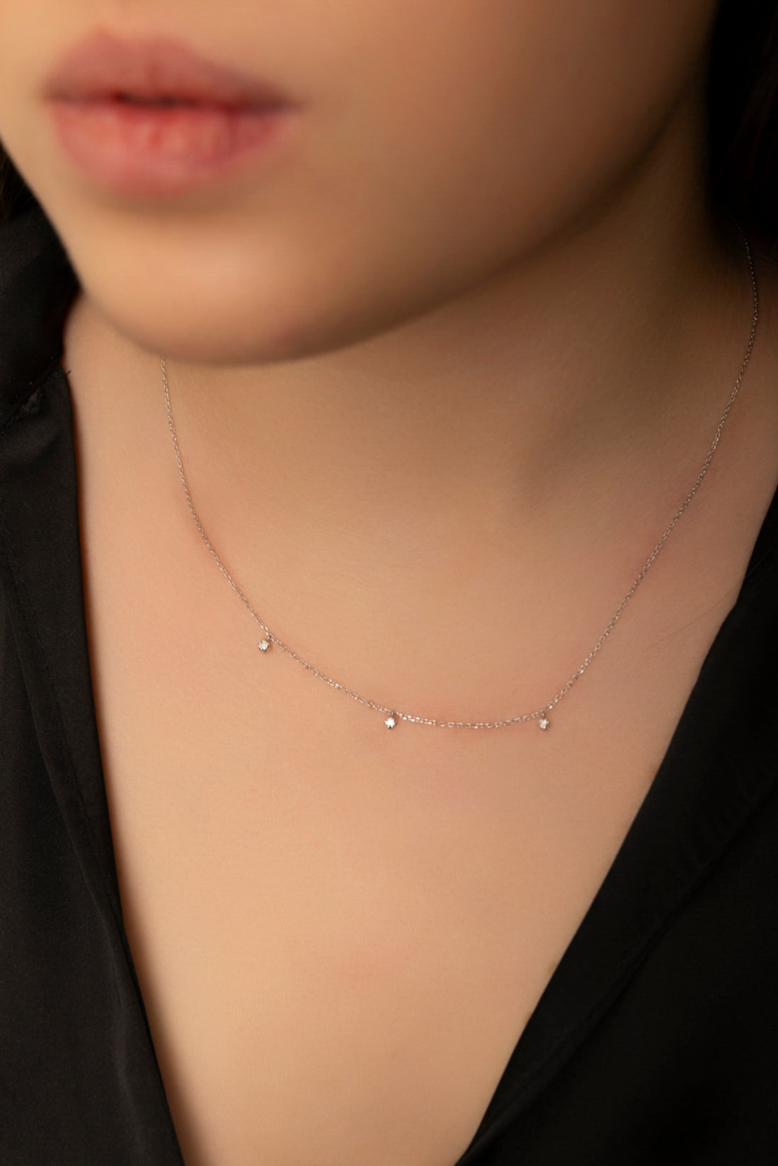 Cadena con colgantes de Diamantes