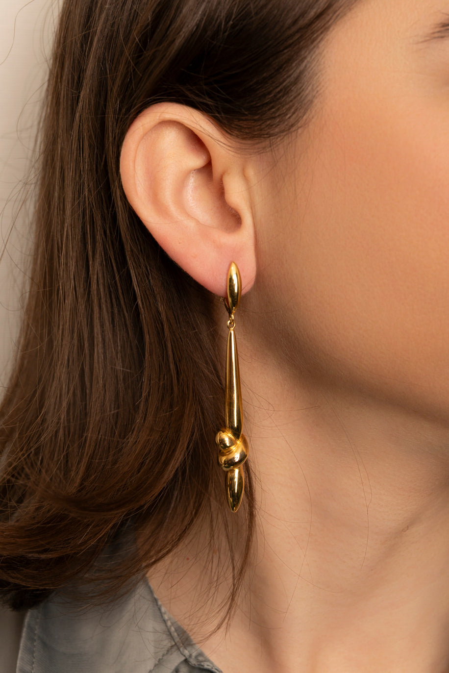 Pendientes Largos de Oro 18k