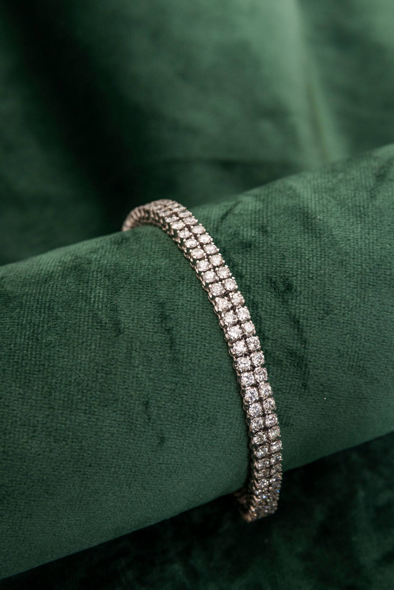 Pulsera Vintage Doble Riviere de Diamantes