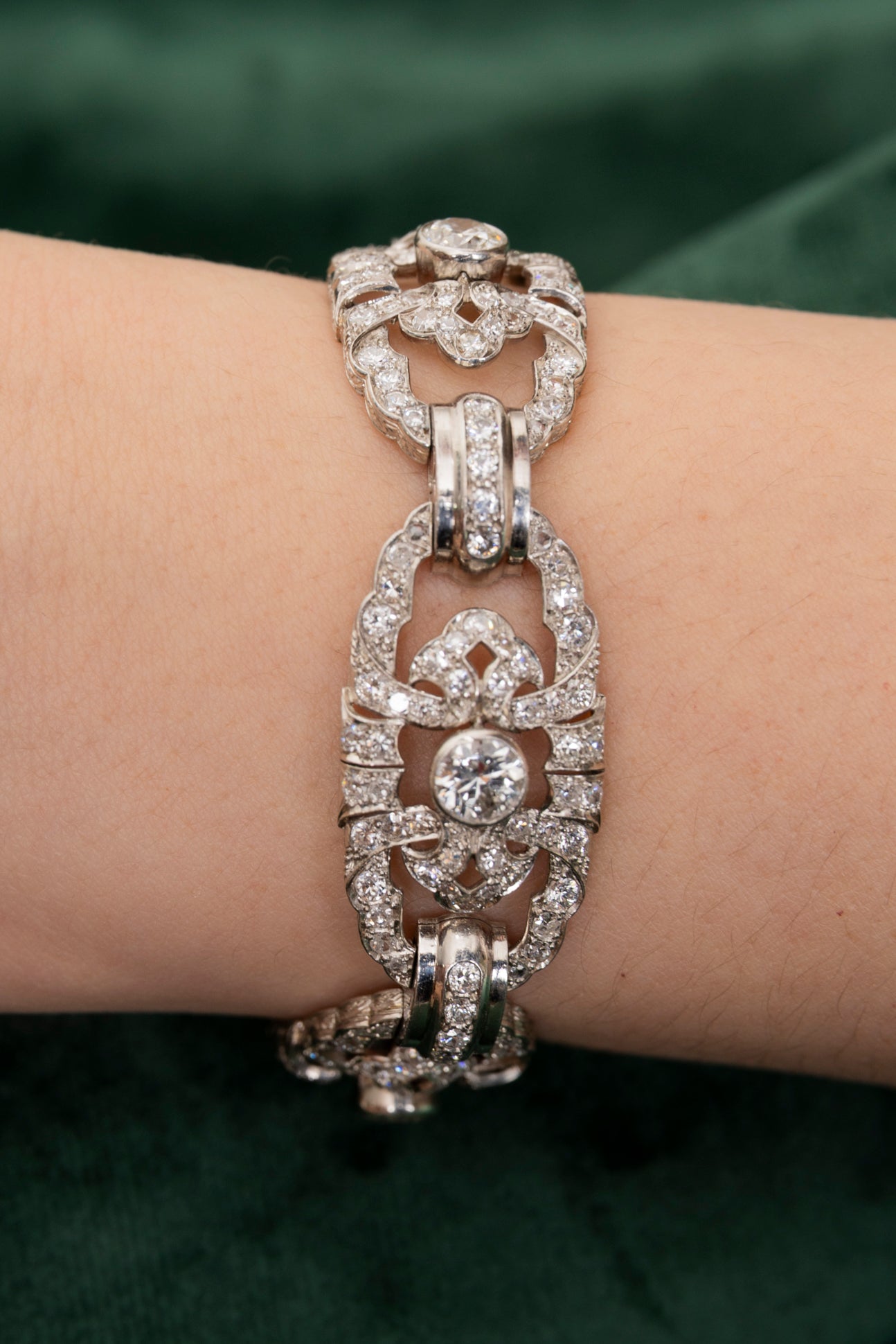 Pulsera Art Déco de Diamantes