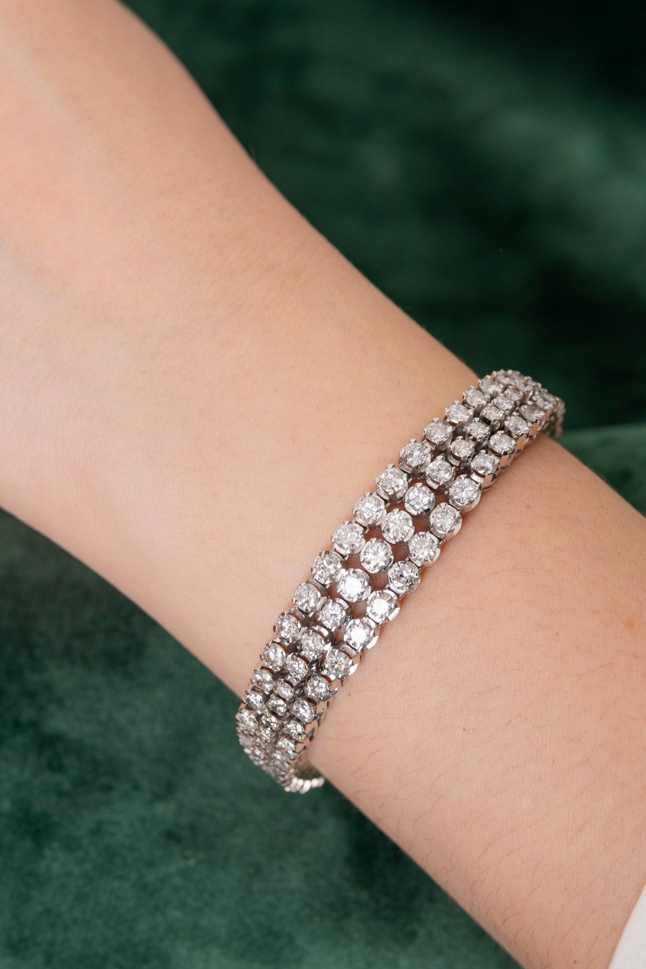 Pulsera Vintage estilo Riviere de Diamantes