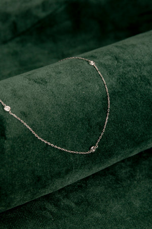 Cadena con Chatones de Diamantes