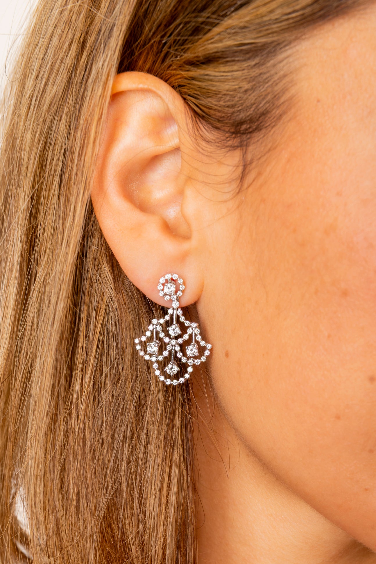 Pendientes Chandelier de Diamantes