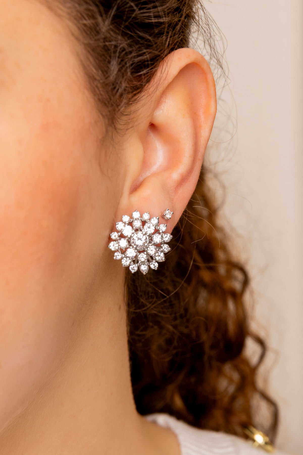 Pendientes Rosetón de Diamantes