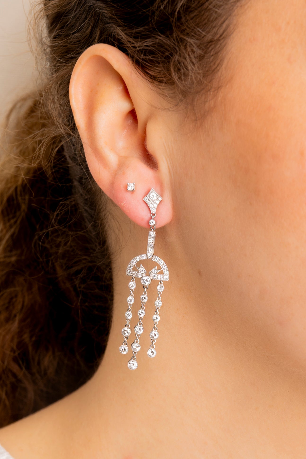 Pendientes Vintage Chandelier de Diamnates